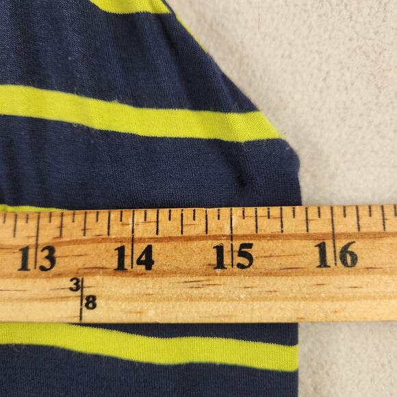 Dakini Athletic Dress Women’s SZ LG Blue/Lime Striped Stretch Twist Back Detail - Picture 10 of 14